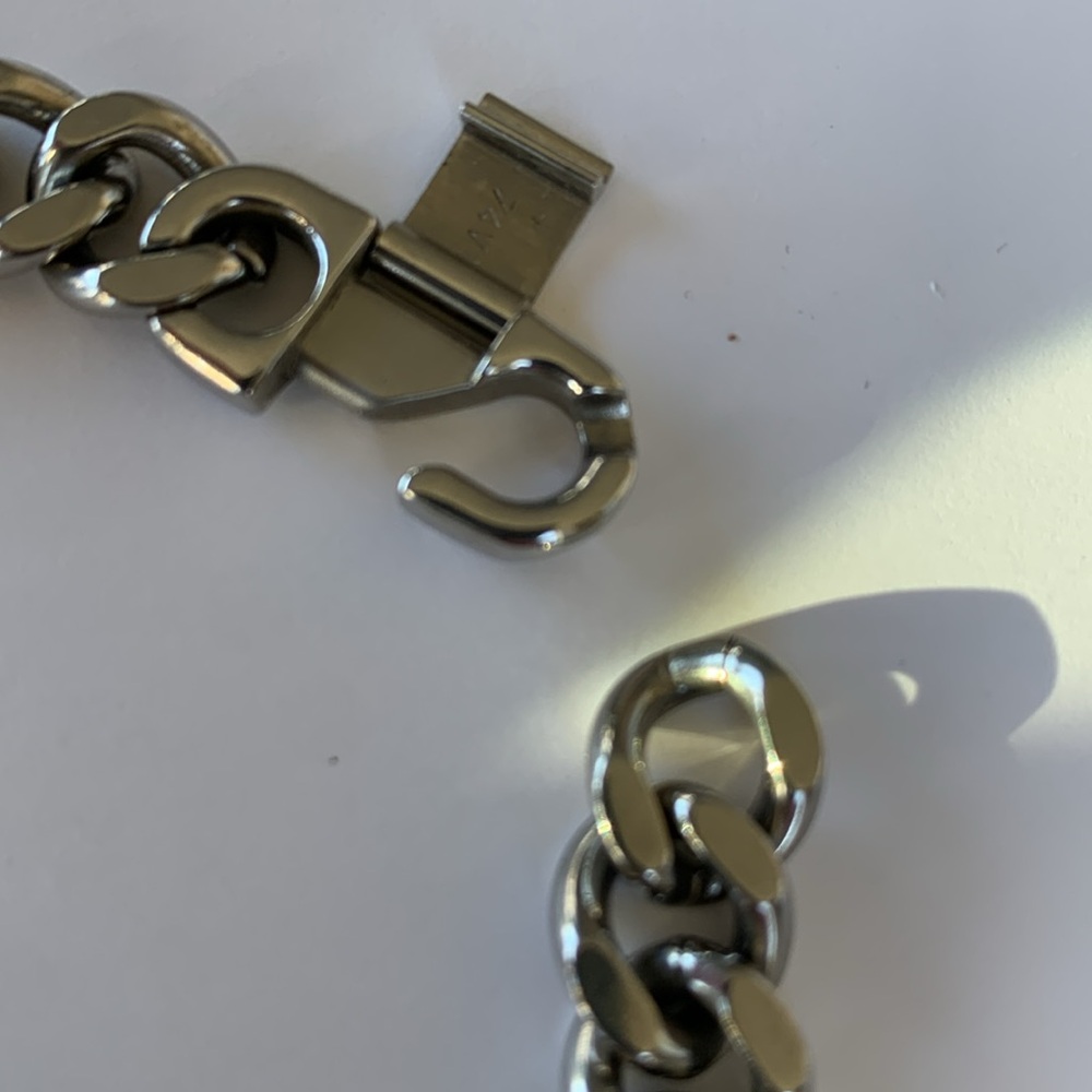 D&G/Dolce&Gabbana Silver Logo Plaque Necklace, Never worn - Picture 9 of 12